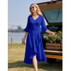 imageHomRain Womens Wedding Guest Dress Elegant Formal Cocktail Bell Sleeve Dress for Prom Homecoming Tea PartyRoyalblue
