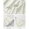 imageHomRain Womens Wedding Guest Dress Elegant Formal Cocktail Bell Sleeve Dress for Prom Homecoming Tea PartyWhite