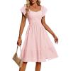 imageBridesmaid Dress for Women 2025 Graduation Elegant Pink Split Dresses for Cocktail Engagement Tea Party Blush L