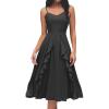 imageHomRain Womens Cocktail Tea Party Beach Dresses Formal Graduation Wedding Guest Chiffon Summer Evening Elegant Dress 2025Black