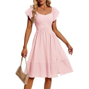 imageBridesmaid Dress for Women 2025 Graduation Elegant Pink Split Dresses for Cocktail Engagement Tea Party Blush L