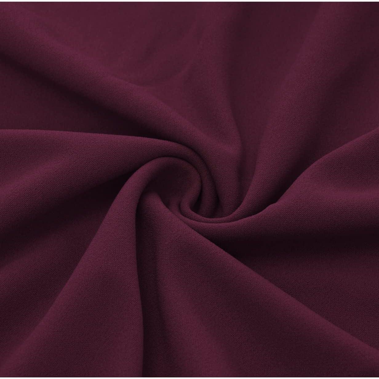 imageHomRain Wedding Guest Dresses for Women Vintage Short Sleeves Casual Fit and Flare Cocktail Formal Dress for Tea PartyBurgundy