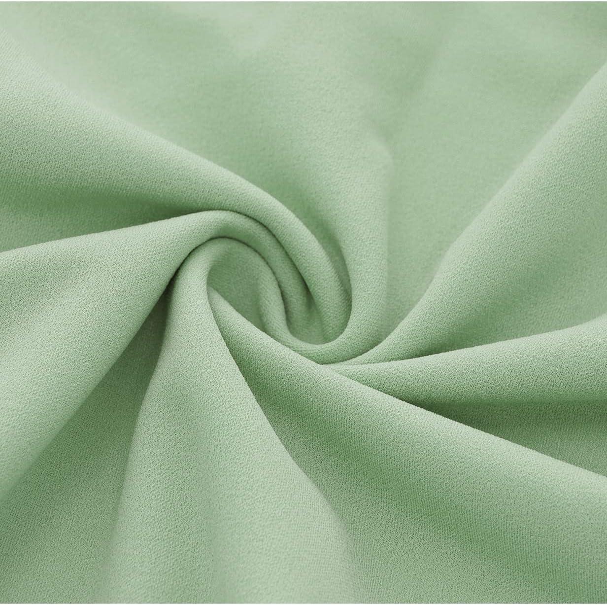 imageHomRain Wedding Guest Dresses for Women Vintage Short Sleeves Casual Fit and Flare Cocktail Formal Dress for Tea PartySage Green