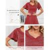 imageHomRain Wedding Guest Dresses for Women Vintage Short Sleeves Casual Fit and Flare Cocktail Formal Dress for Tea PartyGlitterred