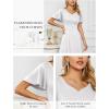imageHomRain Wedding Guest Dresses for Women Vintage Short Sleeves Casual Fit and Flare Cocktail Formal Dress for Tea PartyGlittersilvery
