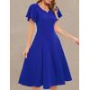 imageHomRain Wedding Guest Dresses for Women Vintage Short Sleeves Casual Fit and Flare Cocktail Formal Dress for Tea PartyRoyal Blue