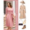 imageHomRain Womens Cocktail Formal Dresses Elegant Wedding Guest ALine Graduation Tea Party Modest Prom Church DressBlush