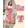imageHomRain Womens Cocktail Formal Dresses Elegant Wedding Guest ALine Graduation Tea Party Modest Prom Church DressBlush