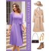 imageHomRain Womens Cocktail Formal Dresses Elegant Wedding Guest ALine Graduation Tea Party Modest Prom Church DressLavender