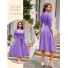 imageHomRain Womens Cocktail Formal Dresses Elegant Wedding Guest ALine Graduation Tea Party Modest Prom Church DressLavender
