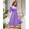 imageHomRain Womens Cocktail Formal Dresses Elegant Wedding Guest ALine Graduation Tea Party Modest Prom Church DressLavender