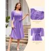 imageHomRain Womens Cocktail Formal Dresses Elegant Wedding Guest ALine Graduation Tea Party Modest Prom Church DressLavender