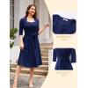 imageHomRain Womens Cocktail Formal Dresses Elegant Wedding Guest ALine Graduation Tea Party Modest Prom Church DressNavy