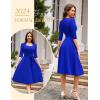 imageHomRain Womens Cocktail Formal Dresses Elegant Wedding Guest ALine Graduation Tea Party Modest Prom Church DressRoyalblue