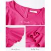 imageHomRain V Neck Formal Wedding Guest Bridesmaid Dresses for Women 2025 Ruffle Sleeves for Cocktail Graduation Modest DressRose
