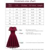 imageHomRain Wedding Guest Dress Prom Dress Formal Lace Dress V Neck Short Sleeves A line Cocktail Party Dress