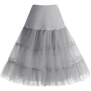 imageHomRain Womens Vintage 50s Petticoat Skirts Crinoline Tutu Underskirt Dress