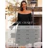 imageHomRain Womens Casual Wedding Dresses for Summer 2025 Vintage Graduation Square Neck Cocktail Beach Dress for Tea PartyLong Sleeve Black