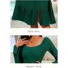 imageHomRain Womens Casual Wedding Dresses for Summer 2025 Vintage Graduation Square Neck Cocktail Beach Dress for Tea PartyLong Sleeve Dark Green