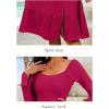 imageHomRain Womens Casual Wedding Dresses for Summer 2025 Vintage Graduation Square Neck Cocktail Beach Dress for Tea PartyLong Sleeve Red