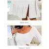 imageHomRain Womens Casual Wedding Dresses for Summer 2025 Vintage Graduation Square Neck Cocktail Beach Dress for Tea PartyLong Sleeve White