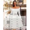 imageHomRain Womens Casual Wedding Dresses for Summer 2025 Vintage Graduation Square Neck Cocktail Beach Dress for Tea PartyLong Sleeve White