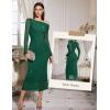 imageHomRain Womens Sequin Mesh Maxi Dress Long Sleeve Bodycon Dresses for Fall Party Holiday Club OutfitDark Green