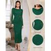 imageHomRain Womens Sequin Mesh Maxi Dress Long Sleeve Bodycon Dresses for Fall Party Holiday Club OutfitDark Green