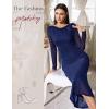 imageHomRain Womens Sequin Mesh Maxi Dress Long Sleeve Bodycon Dresses for Fall Party Holiday Club OutfitNavy