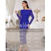 imageHomRain Womens Sequin Mesh Maxi Dress Long Sleeve Bodycon Dresses for Fall Party Holiday Club OutfitRoyalblue