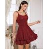 imageHomRain Womens Spaghetti Straps Backless Dresses Sparkly Short Dress for Homecoming Cocktail Dress for Wedding GuestBurgundy