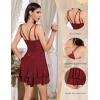 imageHomRain Womens Spaghetti Straps Backless Dresses Sparkly Short Dress for Homecoming Cocktail Dress for Wedding GuestBurgundy
