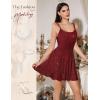 imageHomRain Womens Spaghetti Straps Backless Dresses Sparkly Short Dress for Homecoming Cocktail Dress for Wedding GuestBurgundy