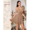 imageHomRain Womens Spaghetti Straps Backless Dresses Sparkly Short Dress for Homecoming Cocktail Dress for Wedding GuestChampagne
