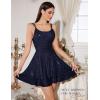 imageHomRain Womens Spaghetti Straps Backless Dresses Sparkly Short Dress for Homecoming Cocktail Dress for Wedding GuestNavy