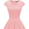 imageHomrain Womens 1950s Retro Vintage ALine Cap Sleeve Cocktail Swing Party Dress