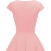 imageHomrain Womens 1950s Retro Vintage ALine Cap Sleeve Cocktail Swing Party Dress