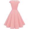 imageHomrain Womens 1950s Retro Vintage ALine Cap Sleeve Cocktail Swing Party Dress