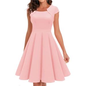 imageHomrain Womens 1950s Retro Vintage ALine Cap Sleeve Cocktail Swing Party Dress