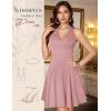 imageHomRain Glitter Sparkle V Neck Cocktail Dress for Women A Line Backless Halter Sequin Homecoming Evening Party DressesDustyrose
