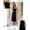 imageHomRain Womens 2 Piece Skirt SetsTube Top Maxi Skirt Sets 2 Piece Outfits for Wedding Formal CausalBlack