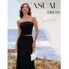 imageHomRain Womens 2 Piece Skirt SetsTube Top Maxi Skirt Sets 2 Piece Outfits for Wedding Formal CausalBlack