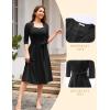 imageHomRain Womens Cocktail Formal Dresses Elegant Wedding Guest ALine Graduation Tea Party Modest Church DressBlack