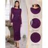 imageHomRain Womens Sequin Mesh Maxi Dress Long Sleeve Bodycon Dresses for Fall Party Holiday Club OutfitPurple