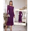 imageHomRain Womens Sequin Mesh Maxi Dress Long Sleeve Bodycon Dresses for Fall Party Holiday Club OutfitPurple
