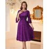 imageHomRain Womens Long Sleeve Velvet Midi Dresses for Wedding Guest Church Formal Winter Christmas Cocktail PartyGlittergrape