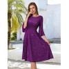 imageHomRain Womens Long Sleeve Velvet Midi Dresses for Wedding Guest Church Formal Winter Christmas Cocktail PartyGlittergrape