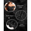 image:imageHomRain Cocktail Dresses for Women Sequin Lace Short Sparkly Semi Formal Elegant Homecoming Wedding Guest Party Prom TeensBlack