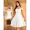 image:imageHomRain Cocktail Dresses for Women Sequin Lace Short Sparkly Semi Formal Elegant Homecoming Wedding Guest Party Prom TeensWhite