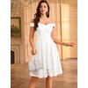 image:imageHomRain Cocktail Dresses for Women Sequin Lace Short Sparkly Semi Formal Elegant Homecoming Wedding Guest Party Prom TeensWhite